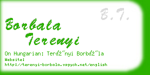 borbala terenyi business card